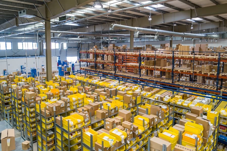 Entrepôt logistique et cartons (départ métropole)